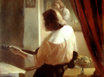 Phyllis with Guitar and Mirror