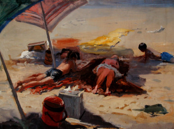 Block Island Beach Scene