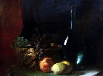 Lemon, Grapes and Wine Bottle, Rome