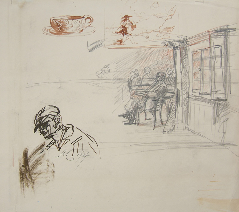Interior With Figures – Study for Little Italy
