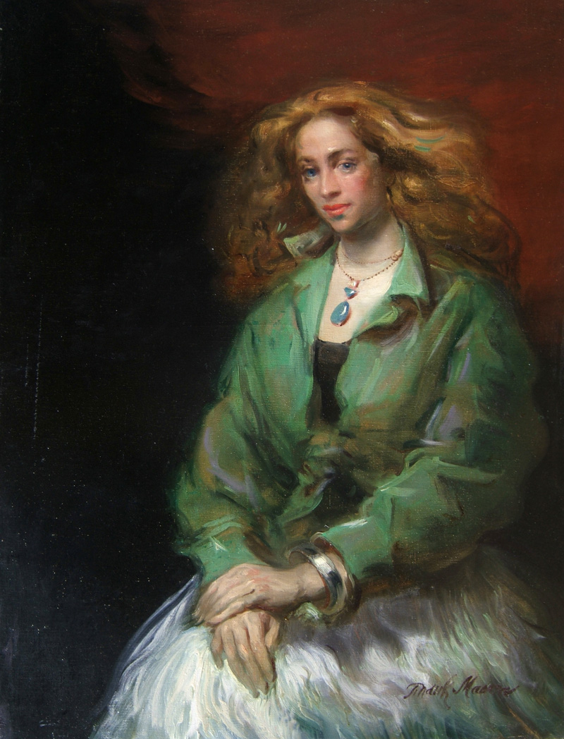 Lenore in Green Dress