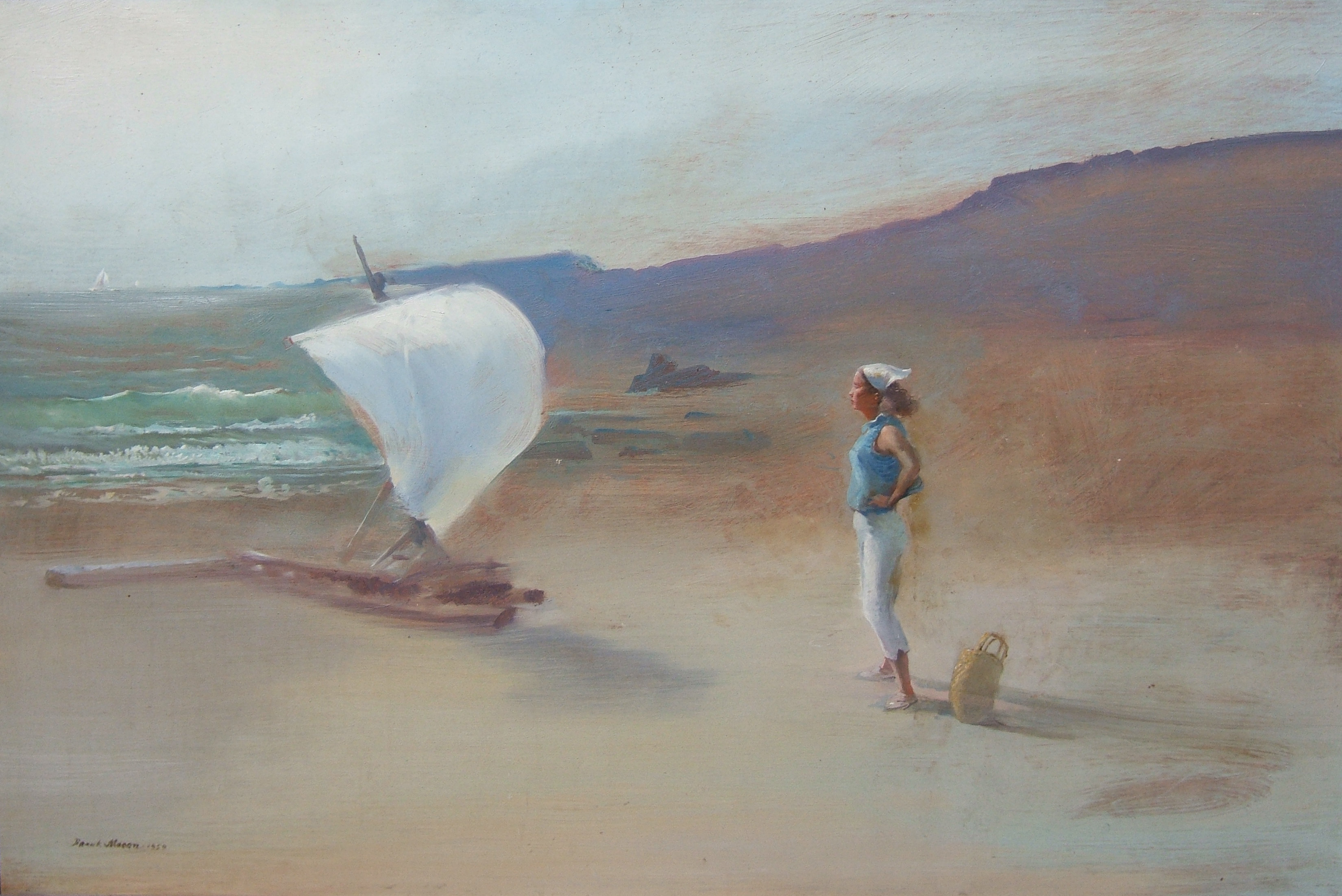 Big Beach with Figure and Boat