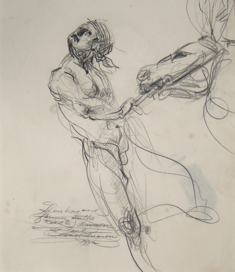 Donkey and Farmer on Road to Damascus – St. Paul