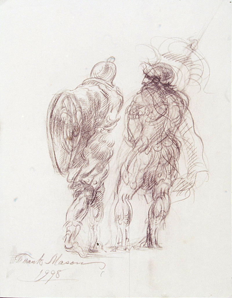 Back View of Two Soldiers