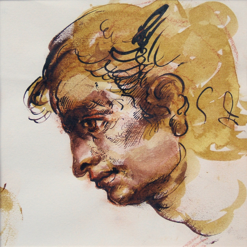 Head of Angel for Jacob Wrestling The Angel