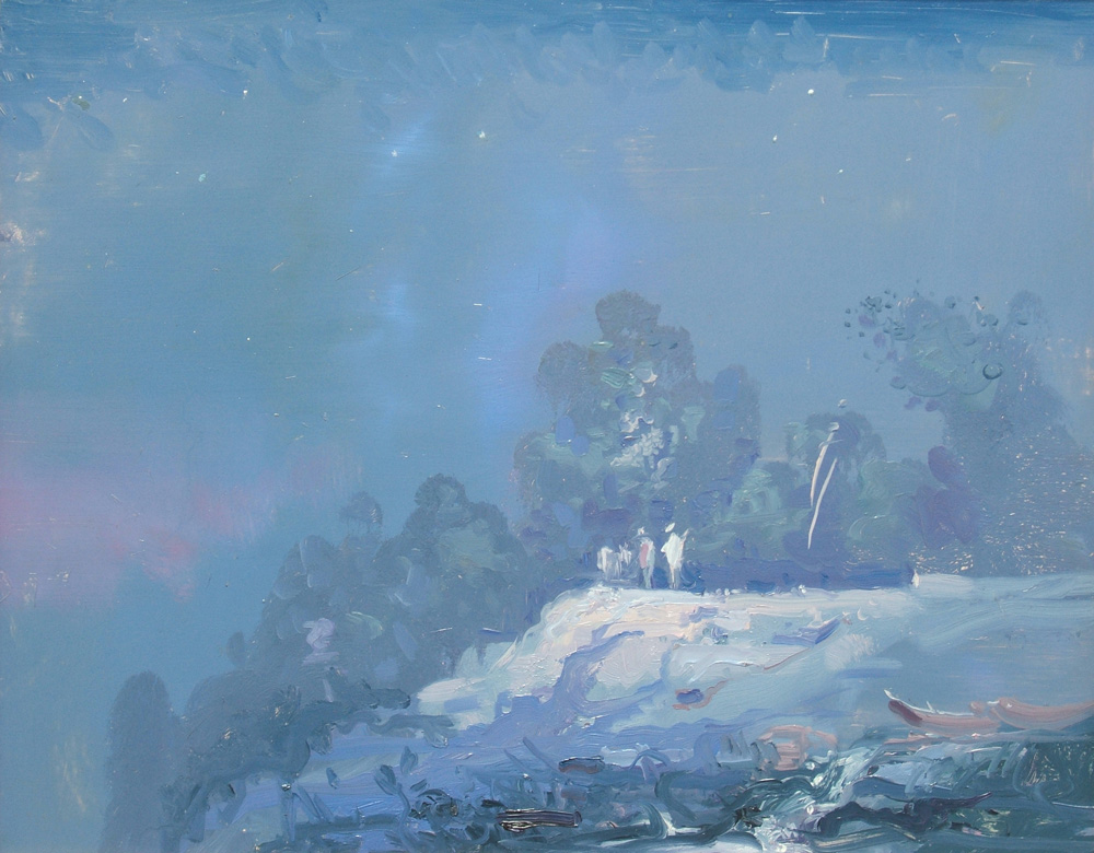 Moonlit Cliff with Figures