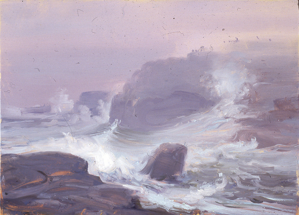 Schoodic Point Bluff at High Tide, Acadia