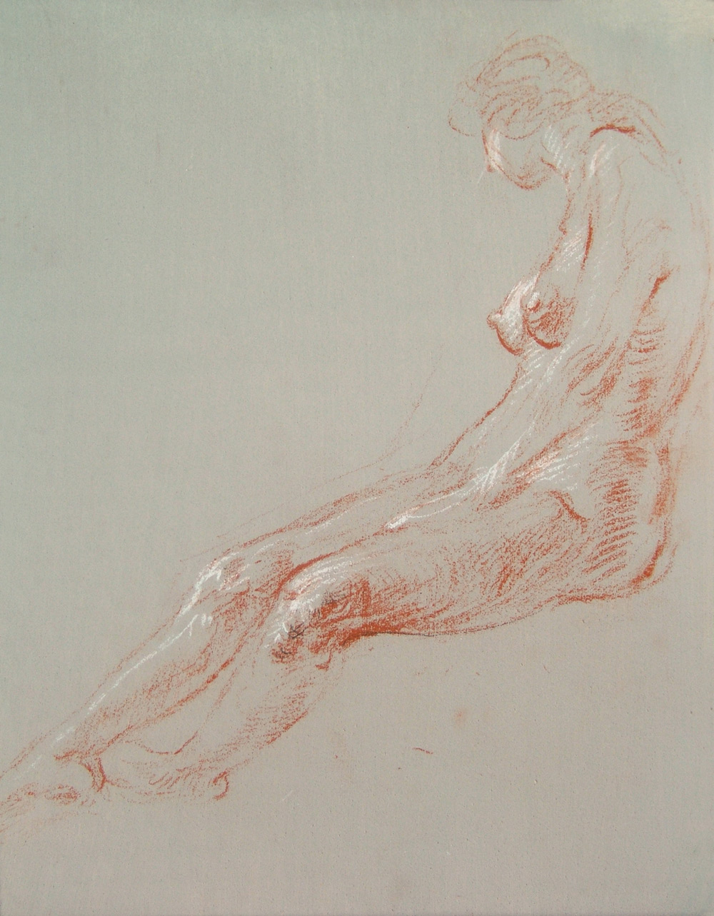 Seated Female Figure, Side View