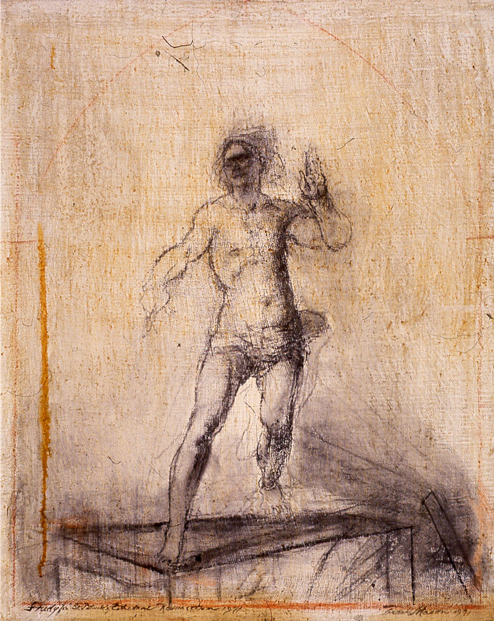 Original Charcoal Study for “Resurrection of Christ” in St. Patrick Old Cathedral